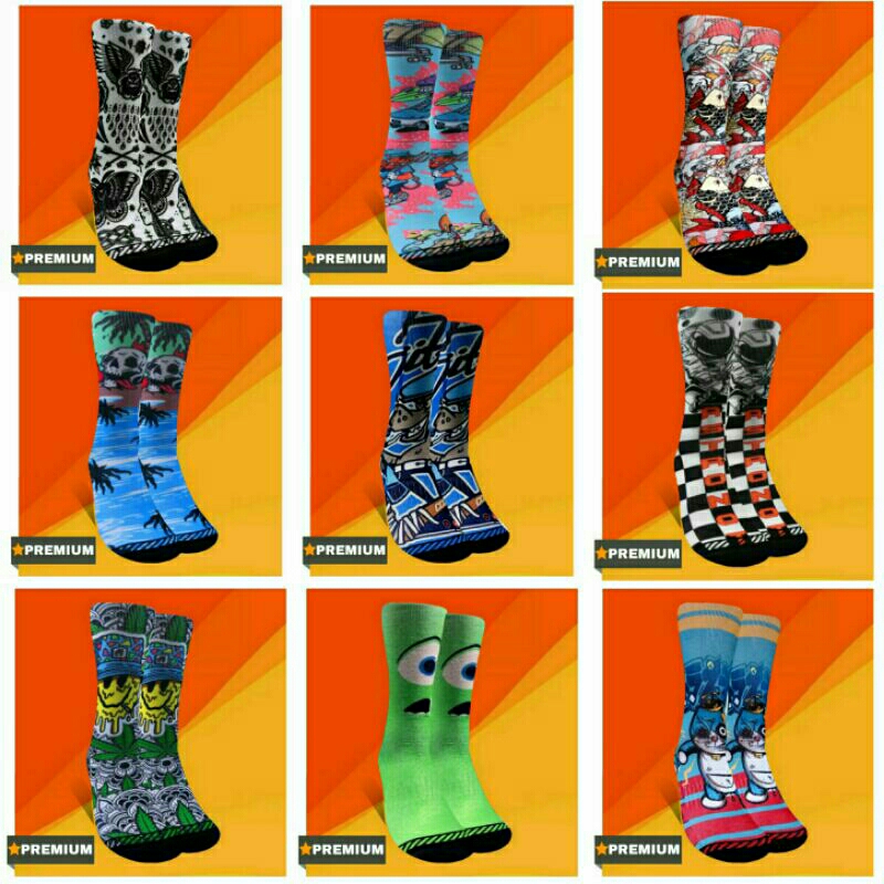 PREMIUM 50 MOTIF KAOSKAKI FULLPRINTING KAOSKAKI OLD SCHOOL TELAPAK HITAM KAOSKAKI PREMIUM KAOSKAKI DISTRO