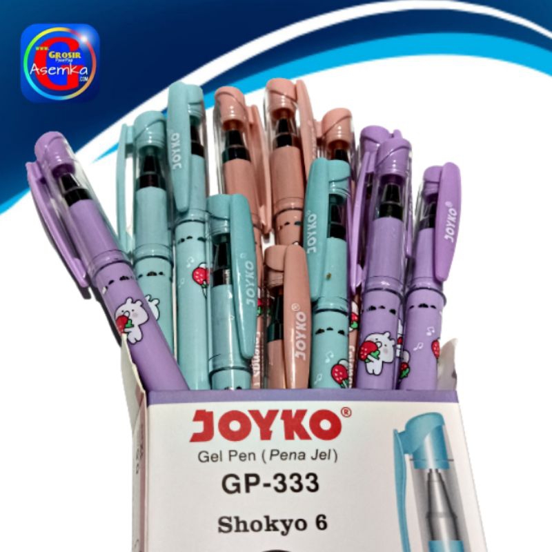 Erasable Gel Pen Pulpen Bisa Dihapus Joyko GP-333  Shokyo 6 Gel 0.5 mm 12pcs