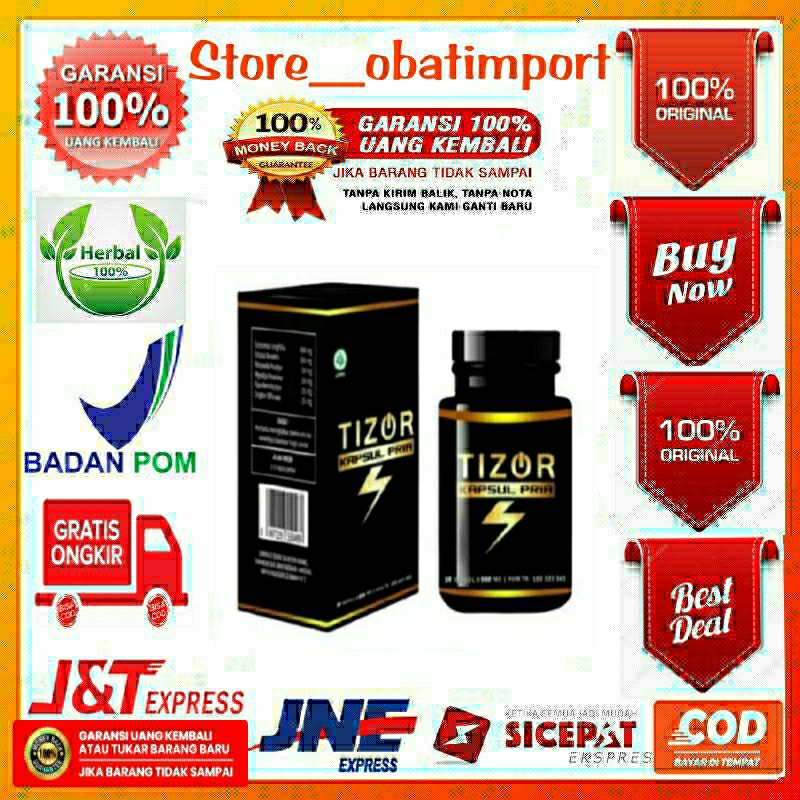 TIZOR - Obat Penunjang Performa Pria // Penambah Stamina Pembesar // Tizor Original Obat Prostat Ama