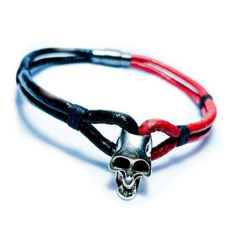 Skull Leather Bracelet | DJAWEED