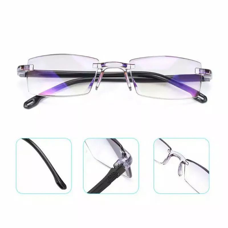 Kacamata Baca Lensa Plus +1.00 s/d + 3.00 Anti Radiasi Blue Light Pria Wanita Sunglasses