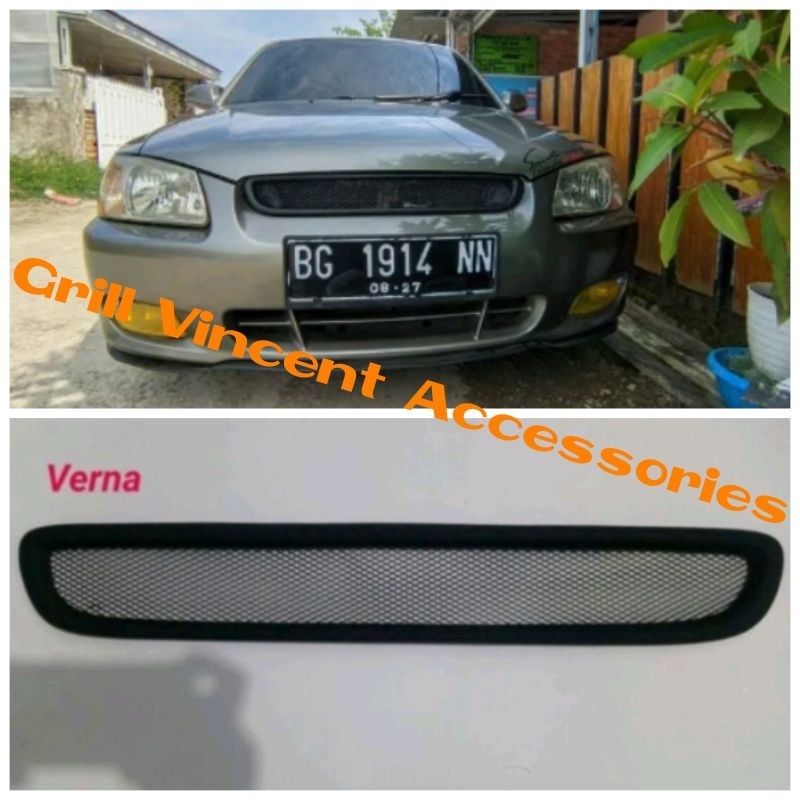 Grill custom hyundai accent verna 2001 2002 2003 sporty