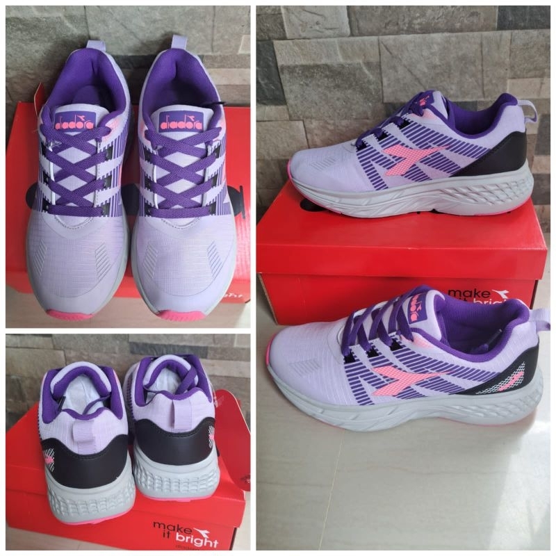 Sepatu Wanita Diadora Esperto Ungu Casual Sneakers Original 100% Terbaru