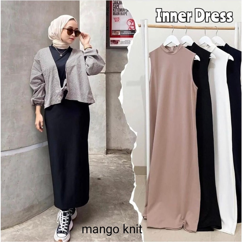 INER KNIT DRES MANGO TERBARU