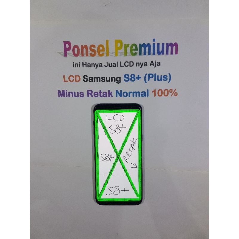 LCD Samsung S8 PLUS Minus Retak NORMAL