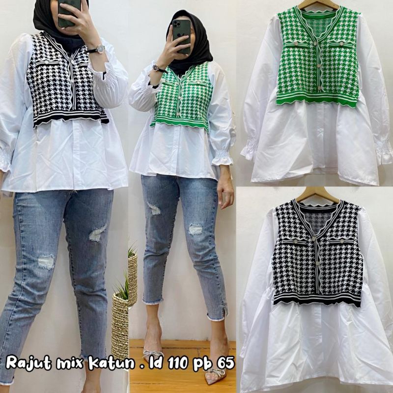 ATASAN RAJUT MIX KATUN IMPORT / TOP RAJUT MIX KATUN PREMIUM IMPORT