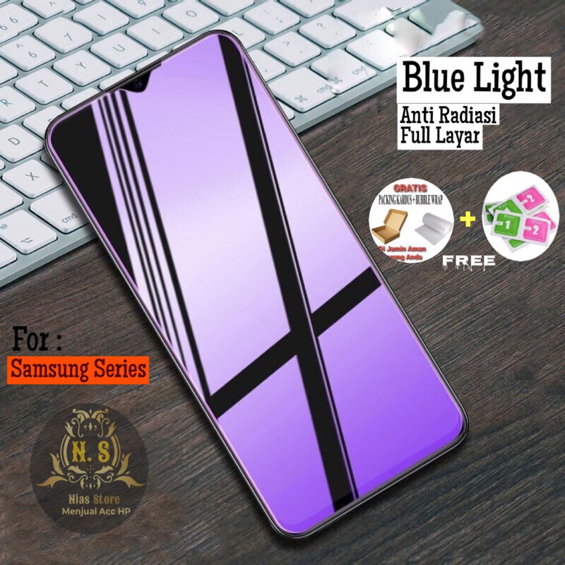 [COD] Tempered Glass Blue Light SAMSUNG M12 M32 M33 M53 M62 M21 M21S M31 M31S M31 PRIME M51 NOTE 10 LITE NOTE 20 Tg Blue Ray / Anti Radiasi / Full Layar / Anti Gores / Screen Guard / Pelindung Layar