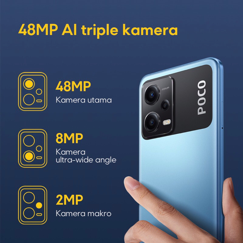Xiaomi Poco X5 5G | 6GB+128GB - 8GB+256GB | Snapdragon 695 5G | 48MP Triple Camera | Li-Po 5000mAh | Garansi Resmi Xiaomi 15 Bulan