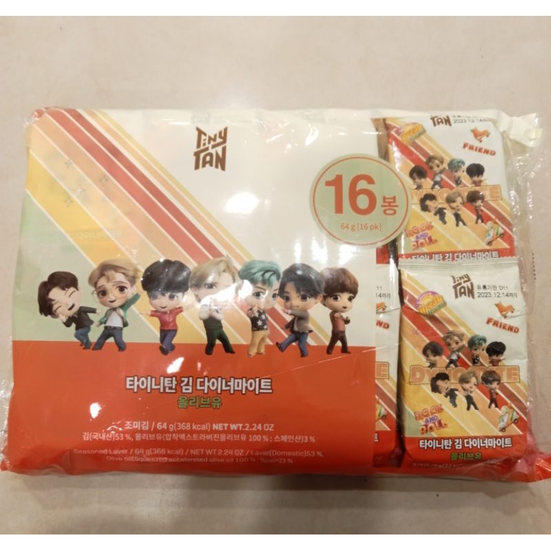 

TINY TAN SEAWEED BTS ISI 16 PCS (Rumput laut)