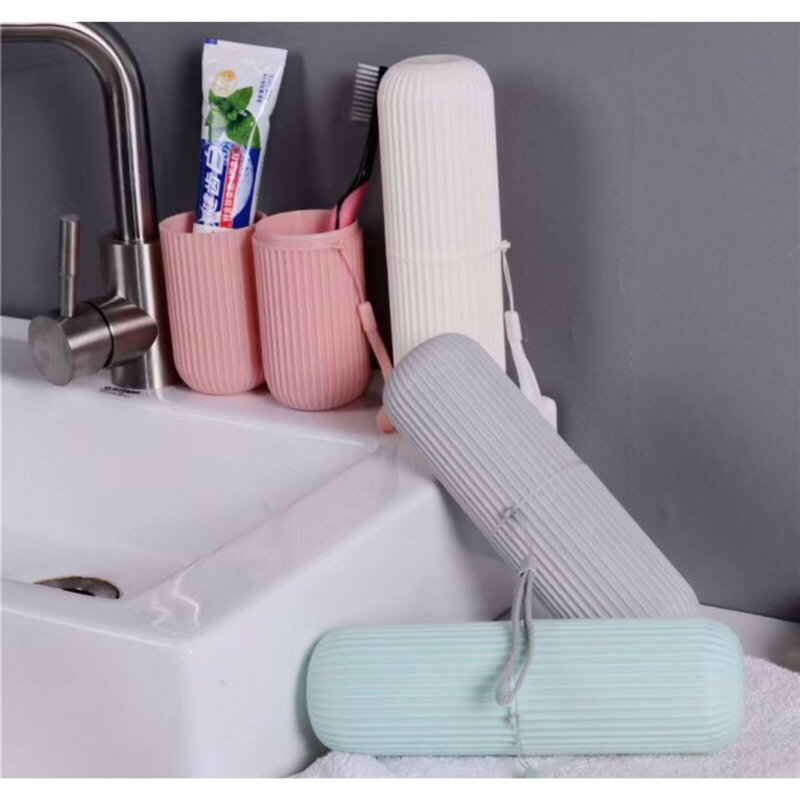 Tempat Sikat Gigi Odol Tabung Polos Travelling Big Toothbrush Case Serbaguna