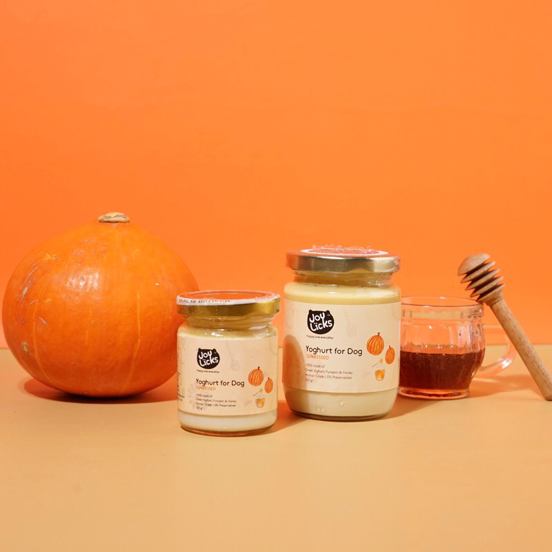 

Joylicks Yoghurt For Dogs Pumpkin Honey (Sunkissed) 100ml Yoghurt Untuk Anjing Snack Anjing Snack Bernutrisi anjing