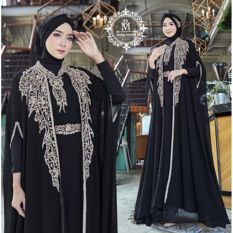 Kaftan Alissa Rose Free Inner dan Ciput Original Butik