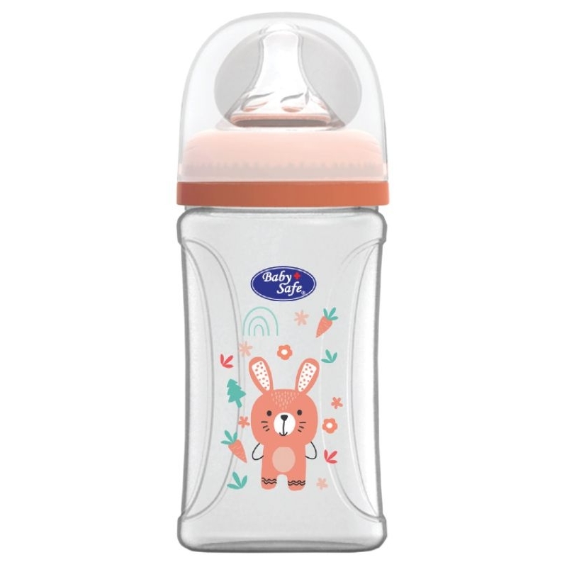 WN07 WN08 Baby Safe Wide Neck Bottle 120 ml 250 ml / Botol Susu Bayi Anti Kolik Babysafe