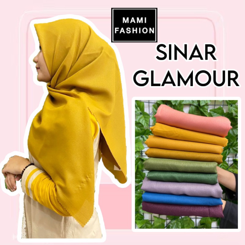 SEGIEMPAT SINAR GLAMOUR / Hijab segiempat nursinar / Jilbab sinar glamor / Hijab pesta / jilban anti