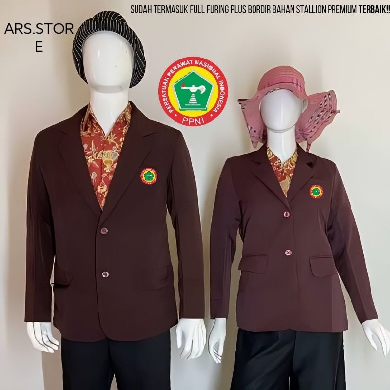 TERLARIS Setelan Jas Blazer PPNI Pria & Wanita/Jas Blazer PPNI Pria/Jas Blazer PPNI Wanita