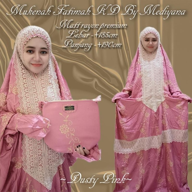 MUKENA TERUSAN DEWASA MUKENA FATIMAH BY MEDIYANA MATT RAYON PREMIUM