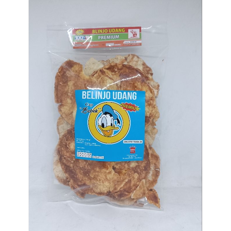 

kerupuk keripik emping melinjo(Belinjo udang goreng) cap bebek BHEK snack cemilan MATANG manis/pedas ISI 9