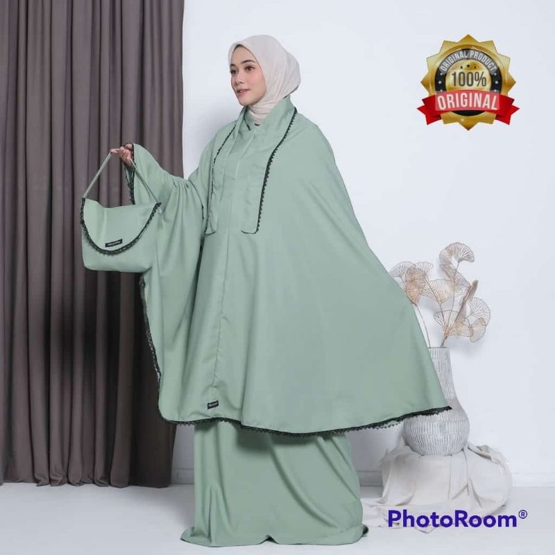 Mukena 3in1 Traveling Dewasa Bahan Katun Lembut