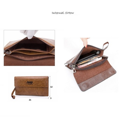 Classic Leather Jeep Buluo Wallet 1717 / Dompet Pria Wanita Import / Dompet Tangan Pria Kulit Classic / Dompet Jeep Buluo / Clucth Unisex / Hand Bag DP202