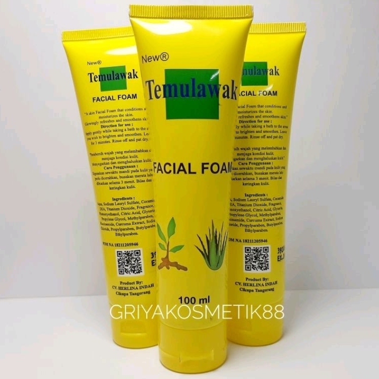 NEW FACIAL FOAM TEMULAWAK BPOM 100 ML