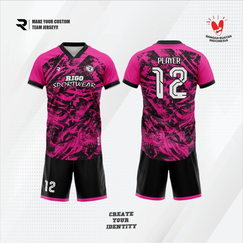 Kaos Jersey Setelan Futsal Baju Bola Full Printing Free Desain