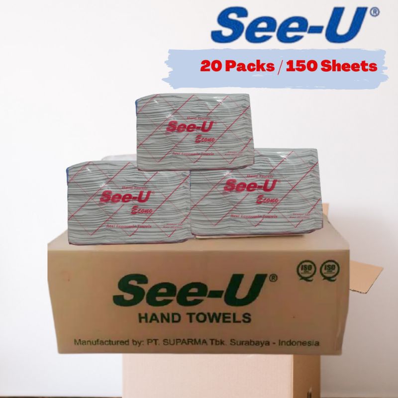 See u hand towel red 1 karton isi 20 packs