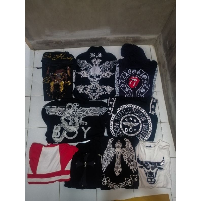 hoodie crewneck kaos  boy london Chrome hearts ed hardy adidas chicago bulls