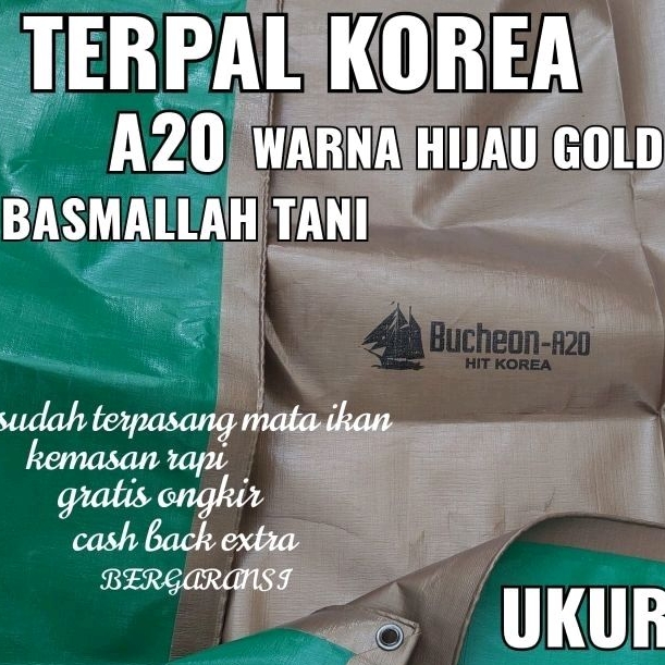 Terpal A20 korea ukuran 8x12 meter