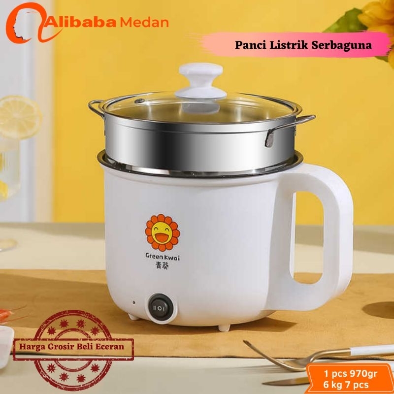 Alibaba Medan Panci Listrik Multifungsi Dengan Kukusan Panci Elektrik Serbaguna