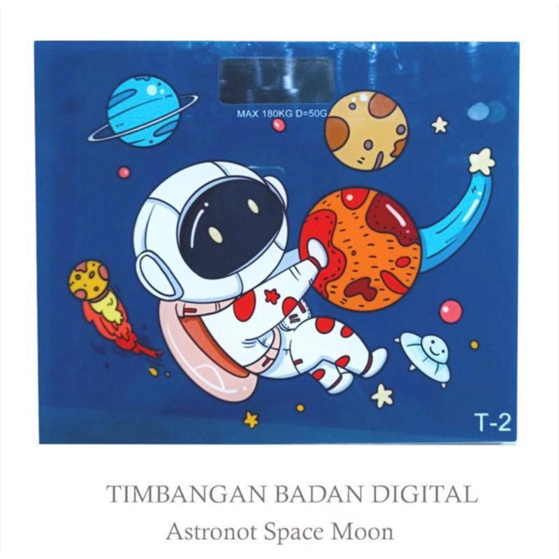 Timbangan Badan Digital Karakter Astronot Space Moon Max 180kg - Timbangan Badan Digital Astronot - Timbangan