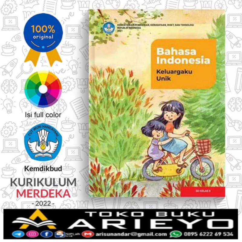 

New + Buku Bahasa Indonesia-Keluargaku Unik SD Kelas : 2 K-Merdeka|Sekolah
