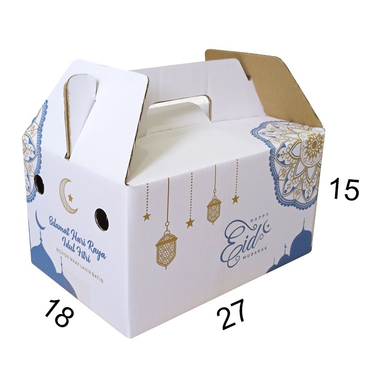 

Kardus Parsel Jinjing Lebaran 27x18x15 cm Box Parcel Tenteng Idul Fitri Dus Packaging Sembako Lebaran