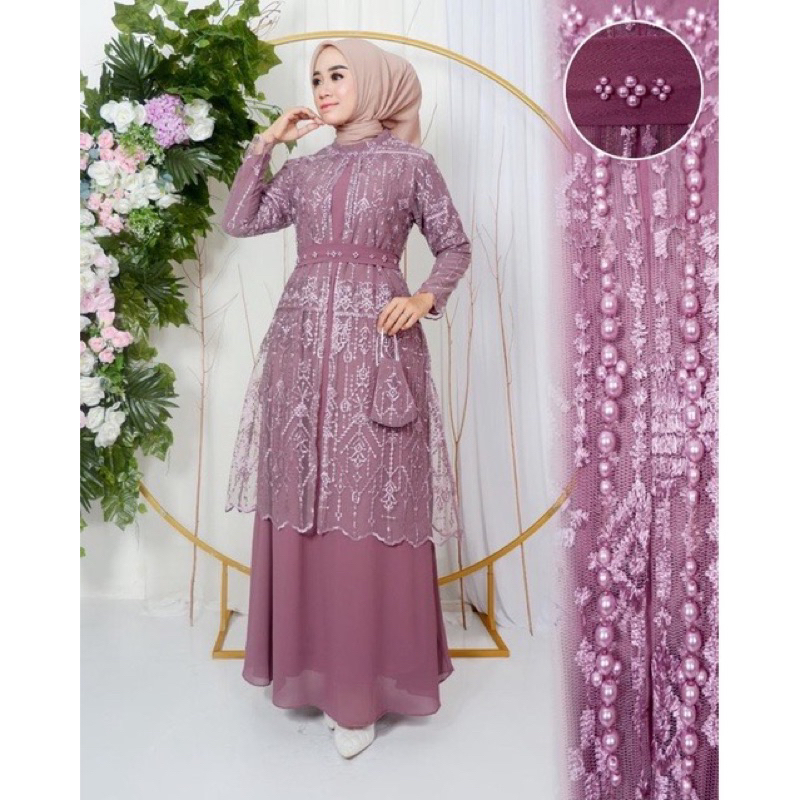 GAMIS TARINO PAYET ORIGINAL GAMIS PESTA TERBARU ZASKIA DRESS ORIGINAL DRESS