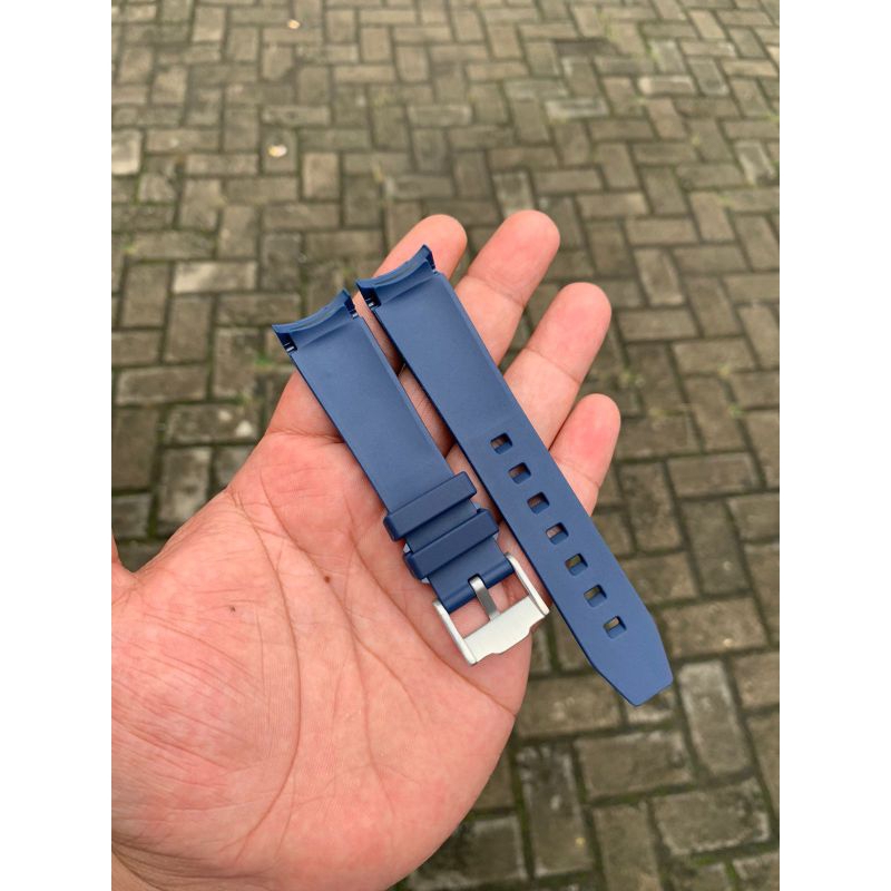 Strap Tali Jam Tangan Rolex Rubber Navy Size 20MM