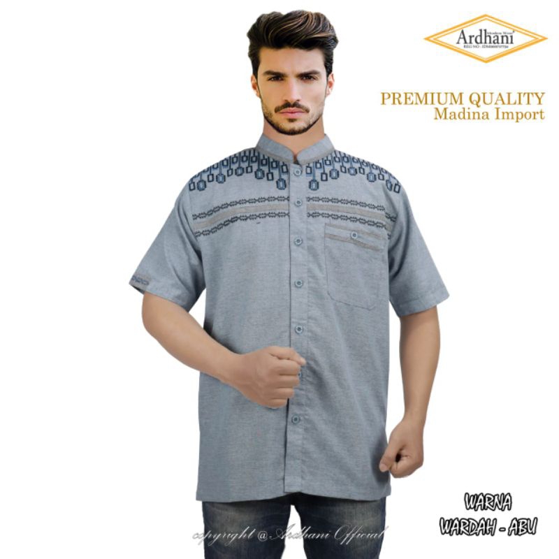 Baju Koko Lengan Pendek Premium Ardhani Moslem Wear Terbaru