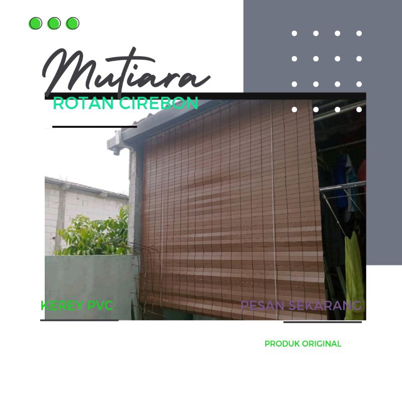 Tirai / kerey gulung Bahan PVC Lebar 150cm/ Tirai Outdoor