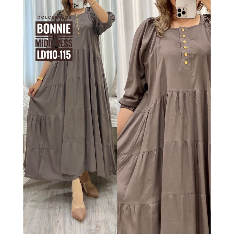 Daster Arab Dolce BONNIE Midi Dress Rayon Sabrina super Klok