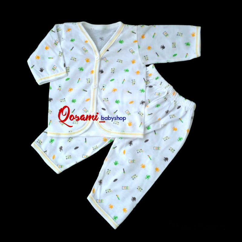 MEGA ( 3 Setel  )Setelan Panjang Bayi Newborn Motif SNI