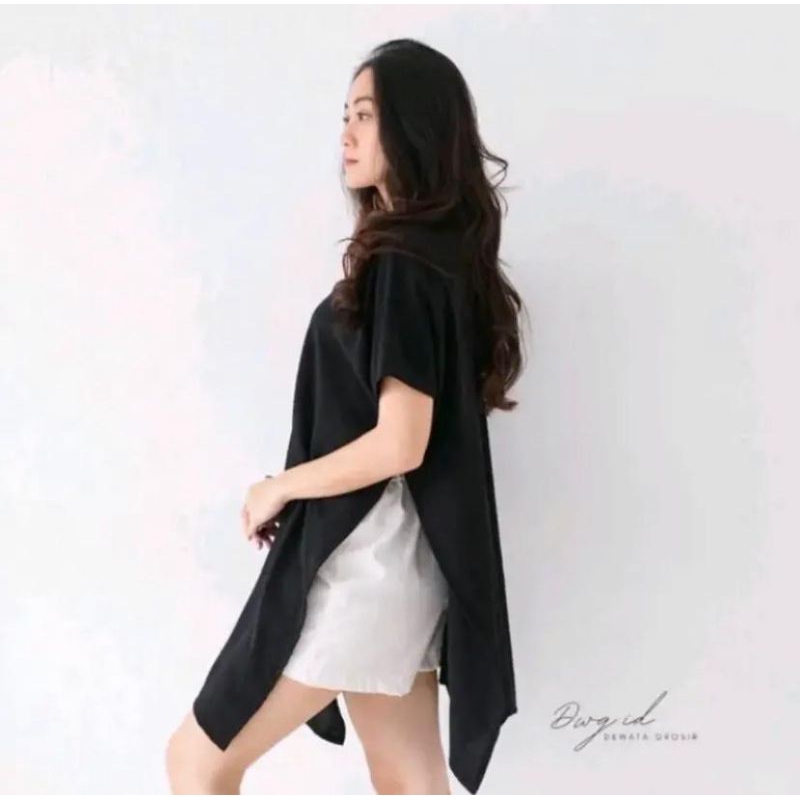 Atasan V-Neck Long Square Top Nagita Atasan Wanita