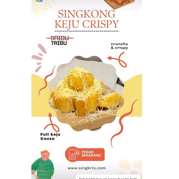 

singkris alias singkong cirspy keju