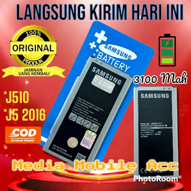 BATERAI ORIGINAL EB-BJ510CBC J510 J5 2016 battery batre bergaransi