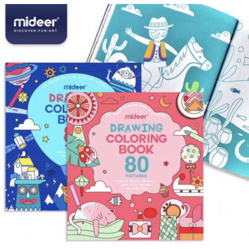 

Mideer Drawing Colouring Book Boy Girl Buku Aktivitas Mewarnai Anak Kids Activity Book