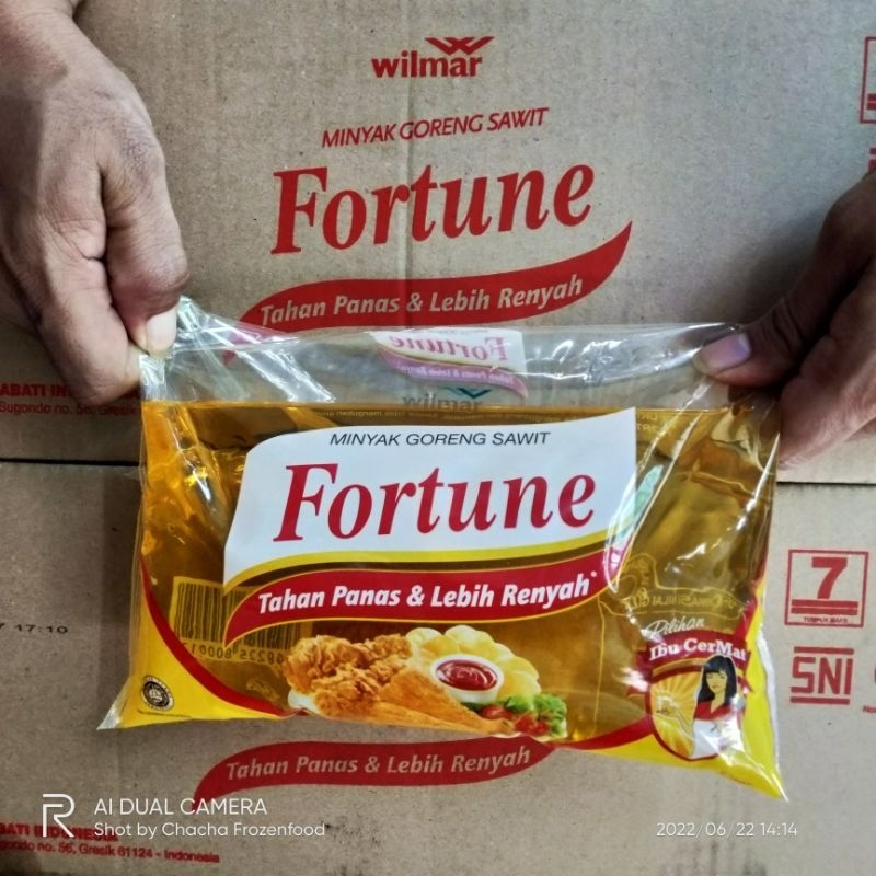 Minyak Goreng Fortune 1kg karton pillowpack