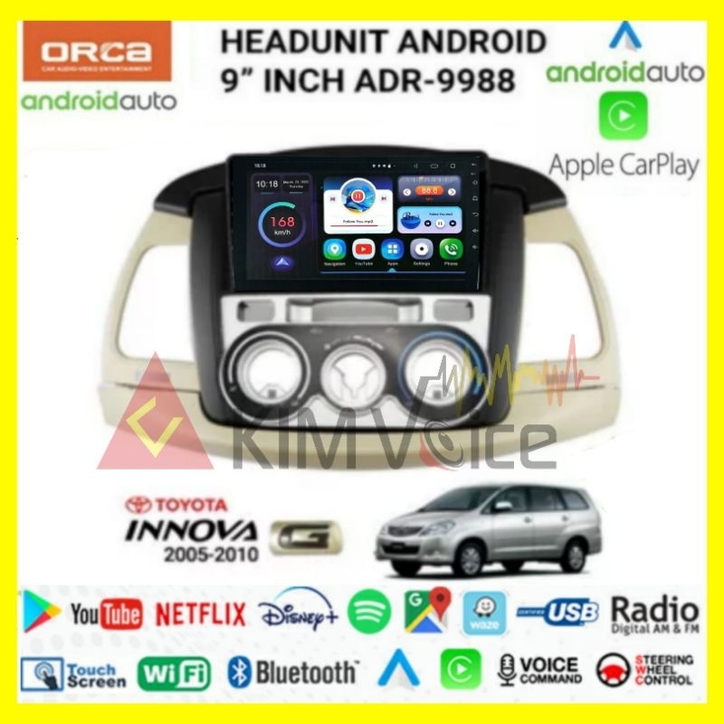 Head Unit Android 9 inch OEM Innova 2004-2011 Tipe G