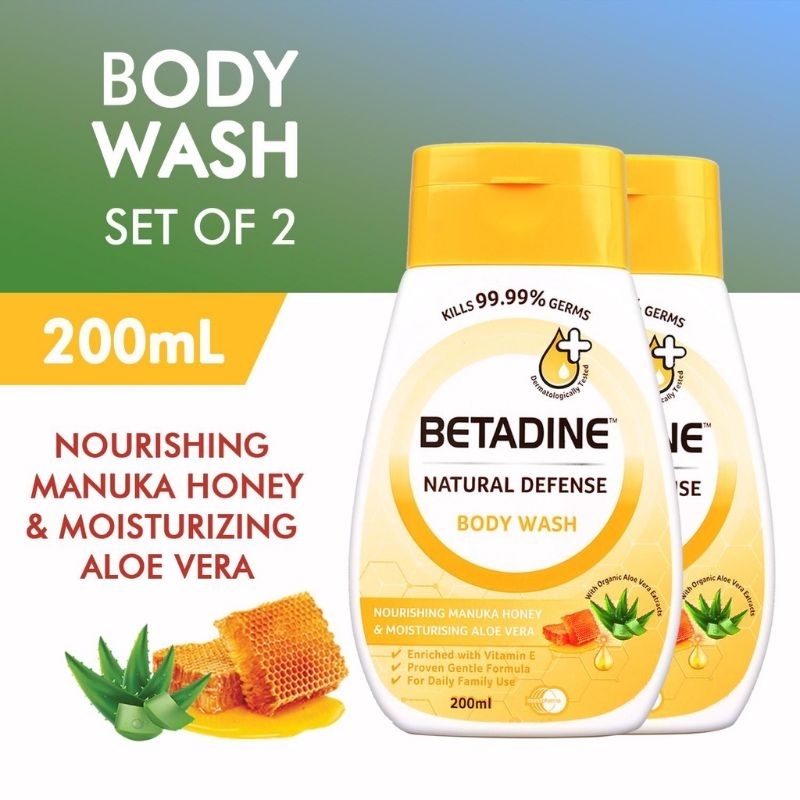Betadine Natural Defense Body wash 400Ml