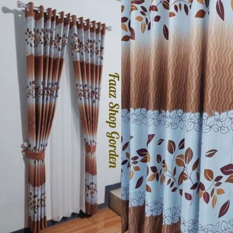Gorden Pintu Kamar Tidur Motif Bunga Bunga Mewah Tebal Gorden Blackout Import Gorden Jendela