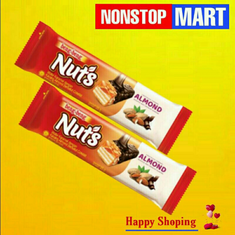 

BENG BENG NUTS wafer caramel almond 35gr/pcs