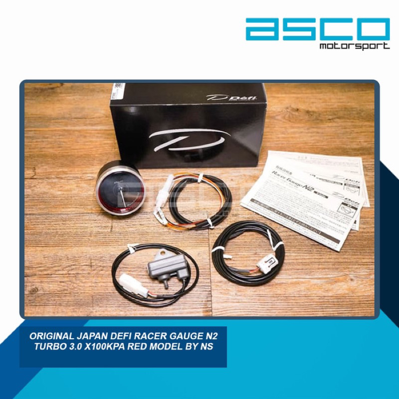 Original Japan Defi Racer Gauge N2 Turbo 3.0 x100kPa RED Model By NS