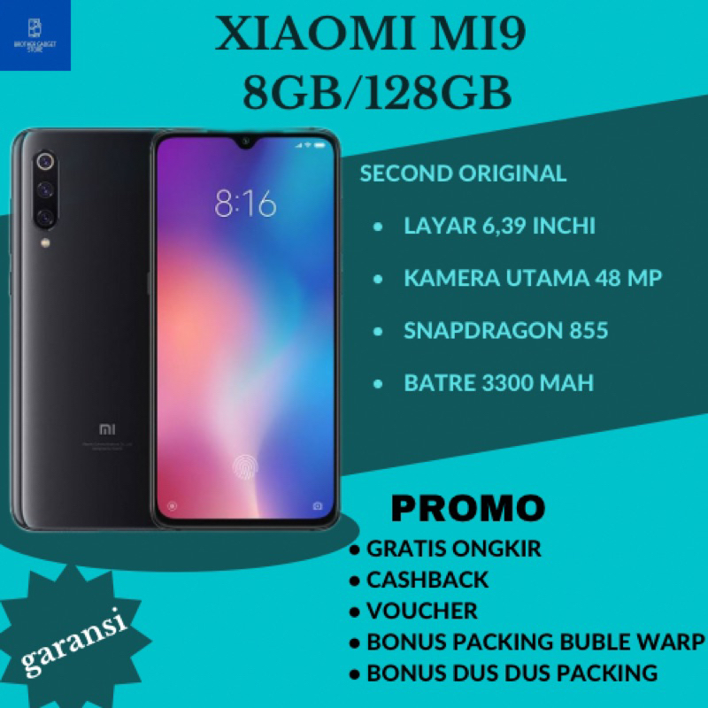 XIAOMI MI 9 Second Original Mulus Siap Pakai resmi