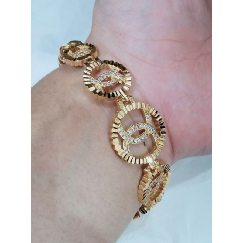 Gelang tangan wanita xuping berlapis emas uk18cm